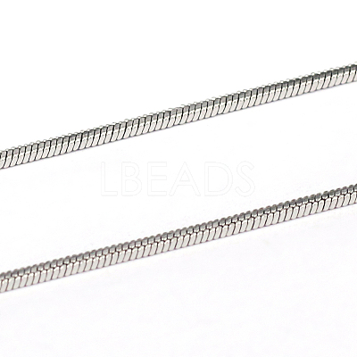 Tarnish Resistant 304 Stainless Steel Square Snake Chains CHS-L001-165-0.9mm-1
