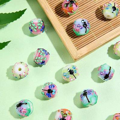 5Pcs Handmade Lampwork Beads LAMP-SZ0001-50D-1