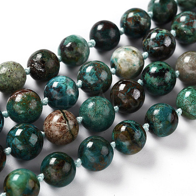 Natural Chrysocolla Beads Strands G-G010-16-1