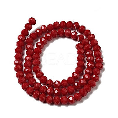 Imitation Jade Glass Bead Strands X-GLAA-F001-6x4mm-29-1