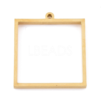 Ion Plating(IP) 304 Stainless Steel Open Back Bezel Pendants STAS-K208-02G-1
