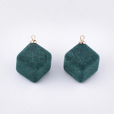 Flocky Acrylic Pendants FIND-T046-30-13-1