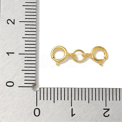 925 Sterling Silver Double Spring Ring Clasps STER-R003-07G-1