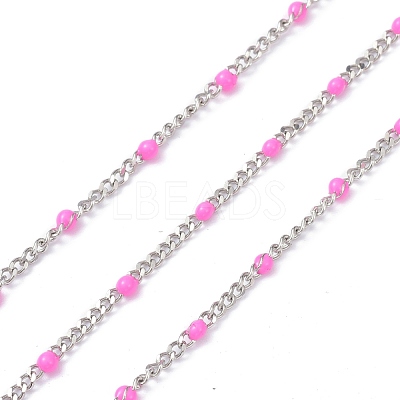 304 Stainless Steel Enamel Curb Chains CHS-P013-01P-07-1