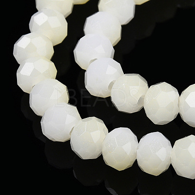 Two-Tone Imitation Jade Glass Beads Strands GLAA-T033-01B-01-1