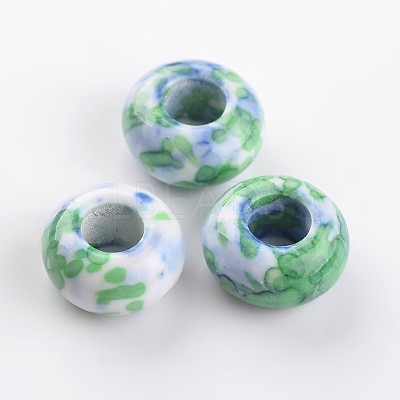 Dyed Rondelle Natural Ocean White Jade Beads G-D782-07-1