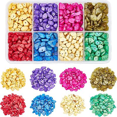 144G 8 Style Natural & Synthetic Gemstone Beads Strands G-NB0002-63-1