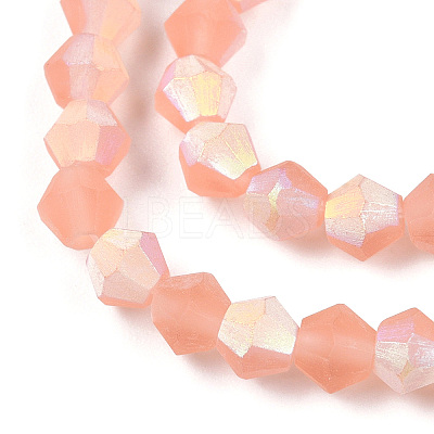 Imitate Austrian Crystal Bicone Frosted Glass Beads Strands GLAA-F029-TM2mm-A15-1