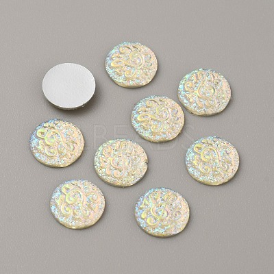 Resin Cabochons CRES-WH0001-49C-1