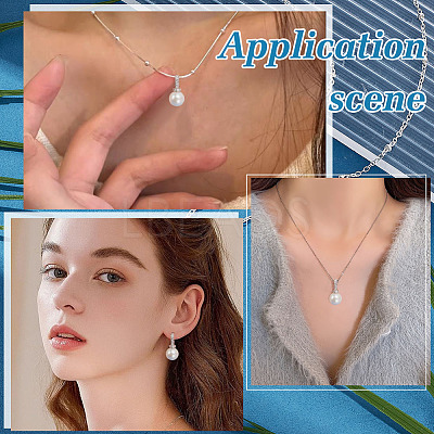 2Pcs 925 Sterling Silver with Crystal Rhinestone Pendant Bails STER-ME0001-24P-1
