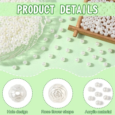 Pearlized Opaque Acrylic Beads OACR-YW0003-70A-1