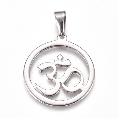 Non-Tarnish Yoga 304 Stainless Steel Pendants STAS-I135-24P-1