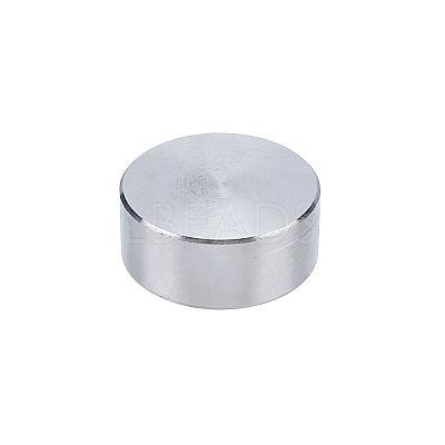 Flat Round Iron Block Jewelry Making Bench Tool Mini Forming Metalworking TOOL-WH0136-185C-1