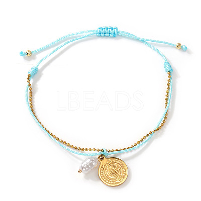 Bohemian 304 Stainless Steel Charm Bracelets WO6368-19-1