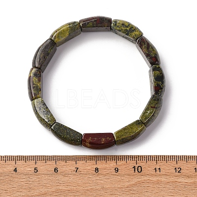 Natural Dragon Blood Bead Stretch Bracelets for Women Men BJEW-C097-02A-07-1