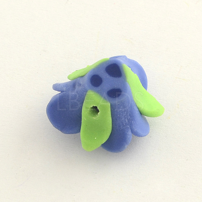 Handmade Polymer Clay Flower Beads X-CLAY-Q191-M07-1