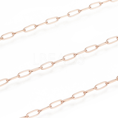 Ion Plating(IP) 304 Stainless Steel Paperclip Chains CHS-F010-01B-RG-1
