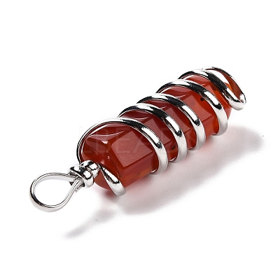 Natural Red Agate Big Pointed Pendants G-I322-05P-05-1