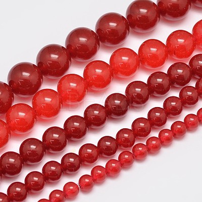 Natural & Dyed Malaysia Jade Bead Strands G-A146-4mm-A02-1