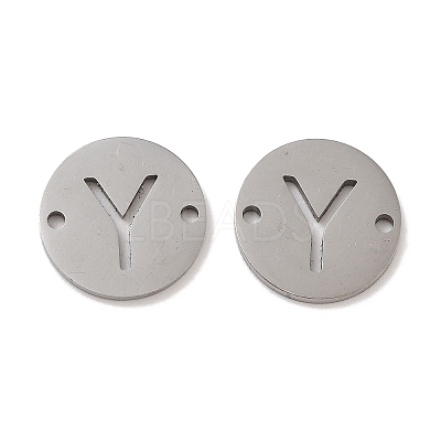 Non-Tarnish 201 Stainless Steel Hollow Flat Round Links FIND-R149-03Y-P-1