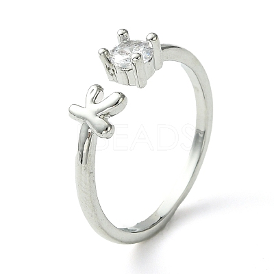 Bass Micro Pave Cubic Zirconia Ring RJEW-Z033-24A-1
