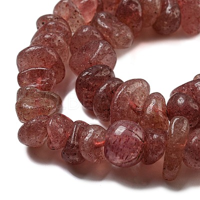 Natural Strawberry Quartz Beads Strands G-G841-B14-1