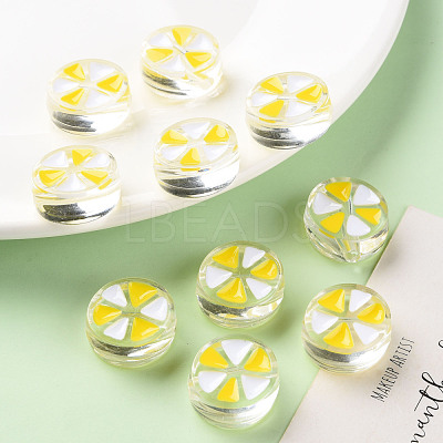 Transparent Enamel Acrylic Beads TACR-S155-005G-1