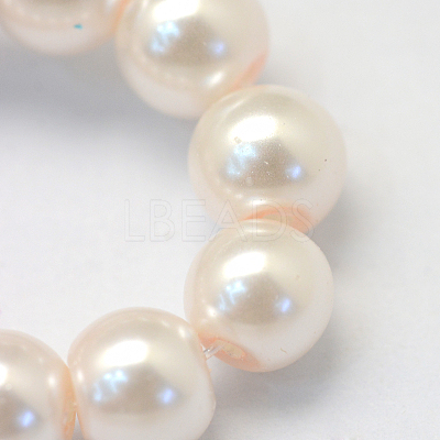 Baking Paint Pearlized Glass Pearl Round Bead Strands X-HY-Q003-6mm-41-1