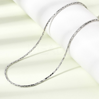 1.3MM 304 Stainless Steel Boston Link Chains Necklaces for Women Men NJEW-Z115-12P-01-1