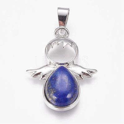 Natural Lapis Lazuli Pendants G-G651-A08-1