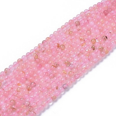 Natural Rose Quartz Beads Strands G-F591-04-6mm-1