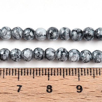 Baking Paint Glass Beads Strands DGLA-N003-4mm-A06-1