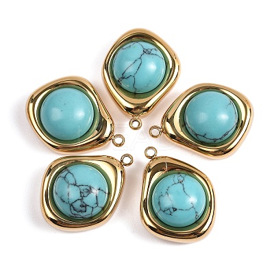 Synthetic Turquoise Pendants STAS-L022-487G-03-1