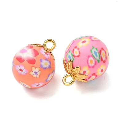 Handmade Polymer Clay Pendants CLAY-C008-04-1