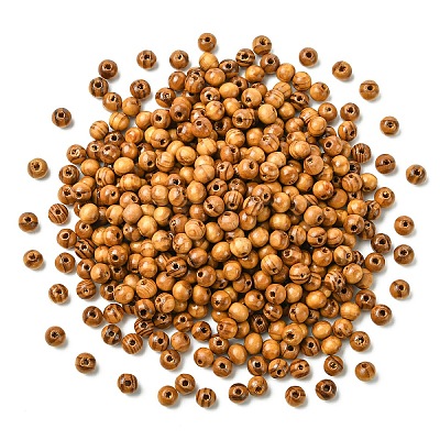 400Pcs Round Natural Wood Beads WOOD-YW0001-58F-1