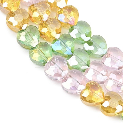 Electroplate Transparent Glass Beads Strands GL-CBADAFE-01D-1