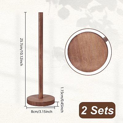 Wood Scrunchie Holders LS-ODIS-WH0001-88B-1