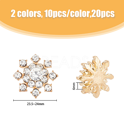 20Pcs 2 Colors Alloy Cabochons FIND-FH0007-89-1