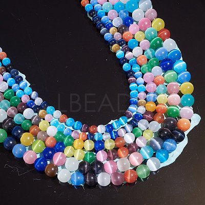 Round Cat Eye Beads G-SZ0001-80A-1