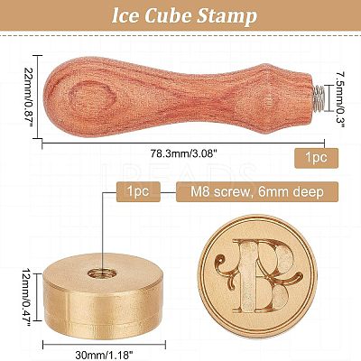 1Pc Brass Stamp Head DIY-OC0008-30B-1