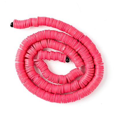 Handmade Polymer Clay Beads Strands CLAY-R089-6mm-Q093-1