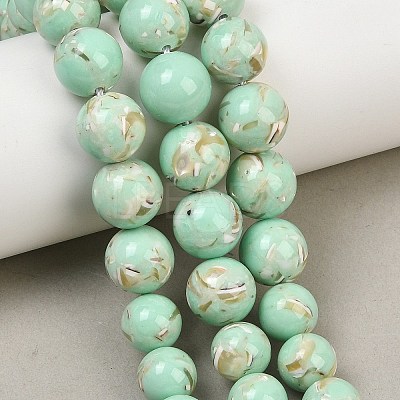 Synthetic Turquoise and Sea Shell Assembled Graduated Beads Strands GG-CBA2AE1-A07-C-1