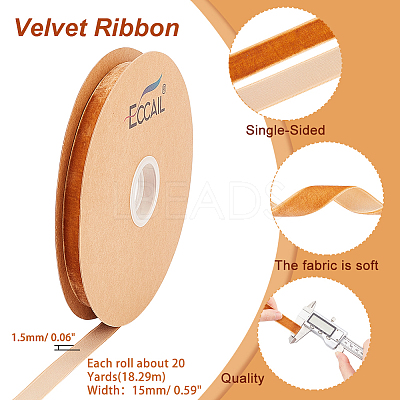 Single Face Velvet Ribbons OCOR-WH0080-14E-01-1