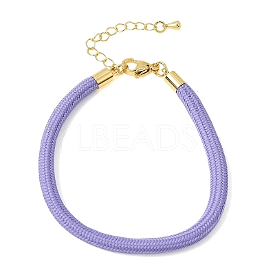 Braided Round Polyester Cord Bracelet Makings FB-CBAEDA0-01G-33-1