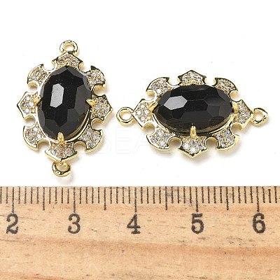 Natural Mixed stone Faceted Oval Connector Charms G-G181-06G-1