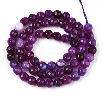 Dyed Natural White Jade Beads Strands X-G-T139-6mm-60-15-1