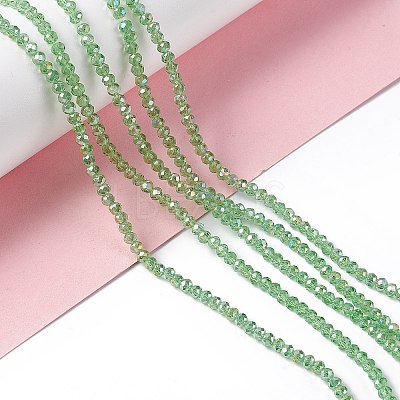 Electroplate Glass Beads Strands EGLA-R048-2mm-10-1