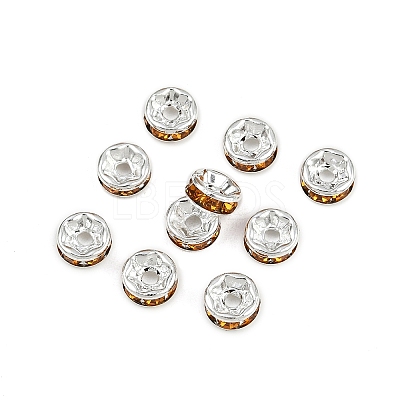 Brass Grade A Rhinestone Spacer Beads RB-A014-Z6mm-17S-1