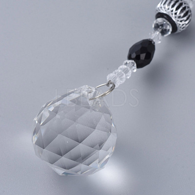 Faceted Crystal Glass Ball Chandelier Suncatchers Prisms AJEW-G025-A04-1