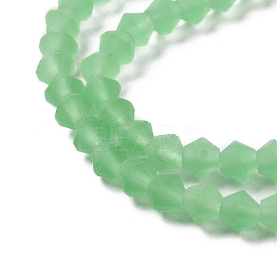 Imitate Austrian Crystal Frosted Glass Beads Strands GLAA-F029-TM4mm-B24-1